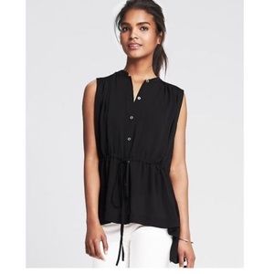 Banana Republic Black Button Down Top Size Small